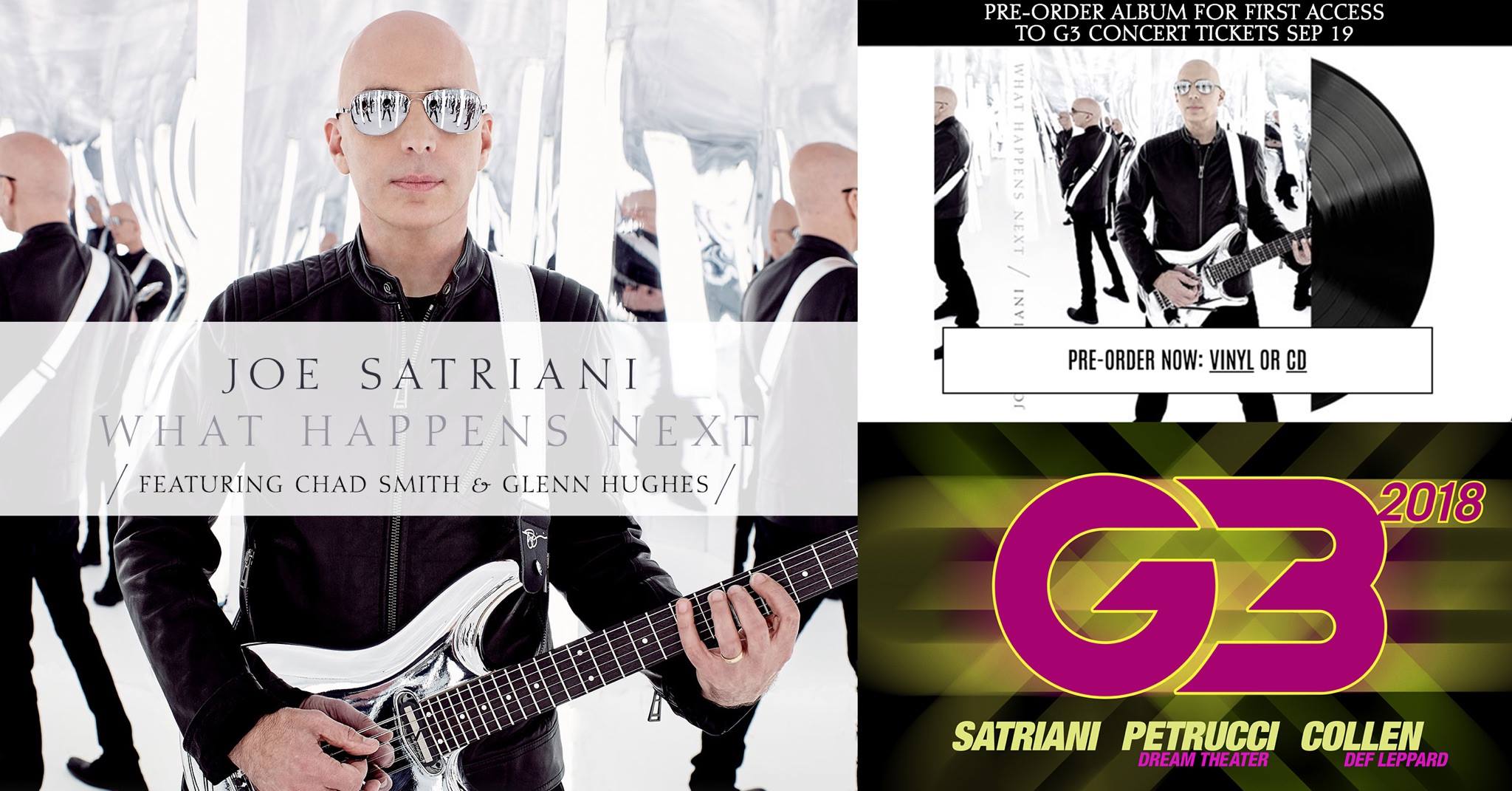 Joe Satriani announces new album and G3 tour with Petrucci and Collen