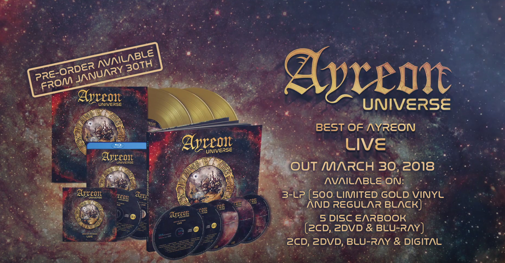 Ayreon Universe - Best of Ayreon Live to be released on CD/DVD/Blu-Ray.