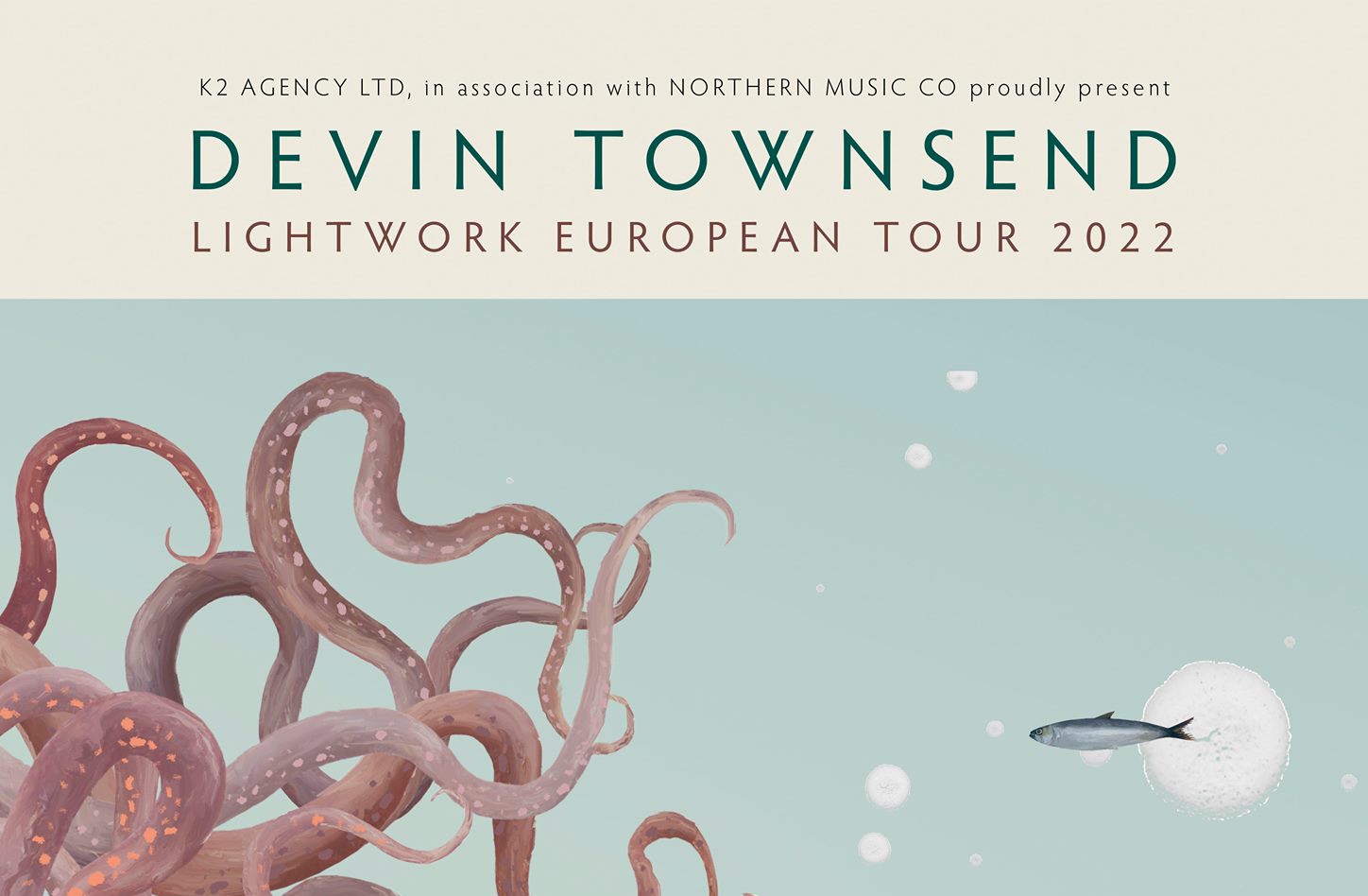 Devin Townsend announces new European 'Lightwork Tour'; new studio