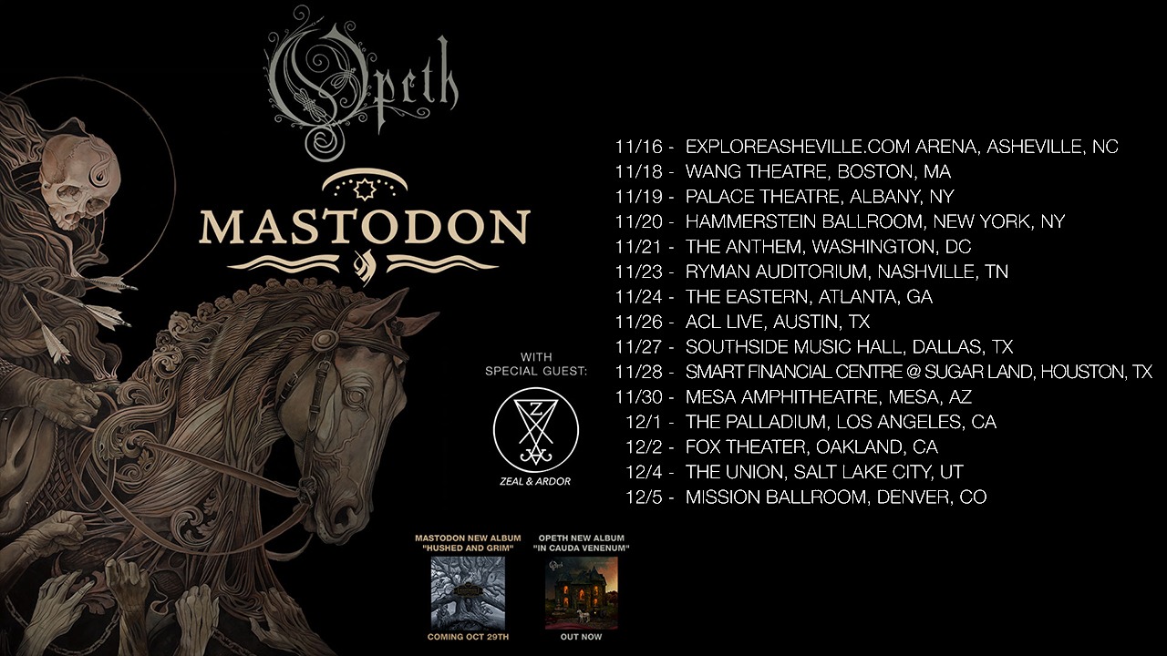 Opeth and Mastodon announce coheadline tour of North America The