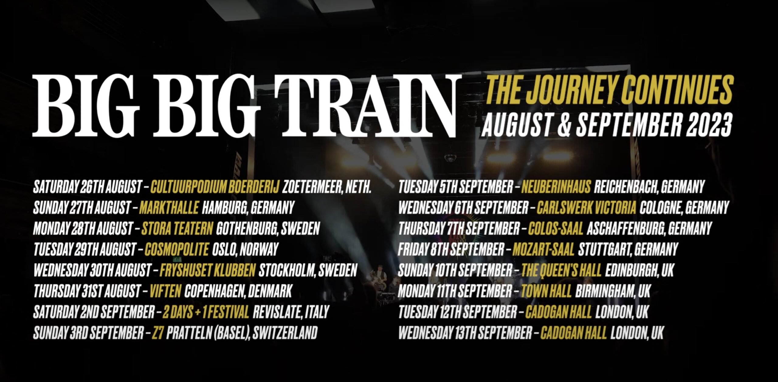 Big Big Train announce more tour dates across Europe and UK for August